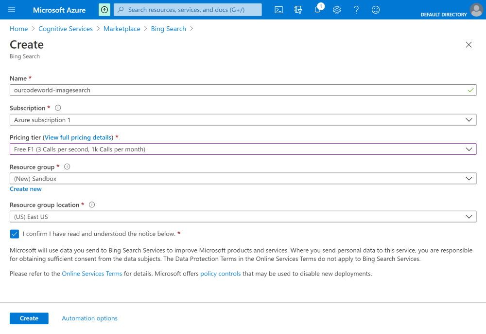 How to search images with a text query using the Bing Image Search API ...