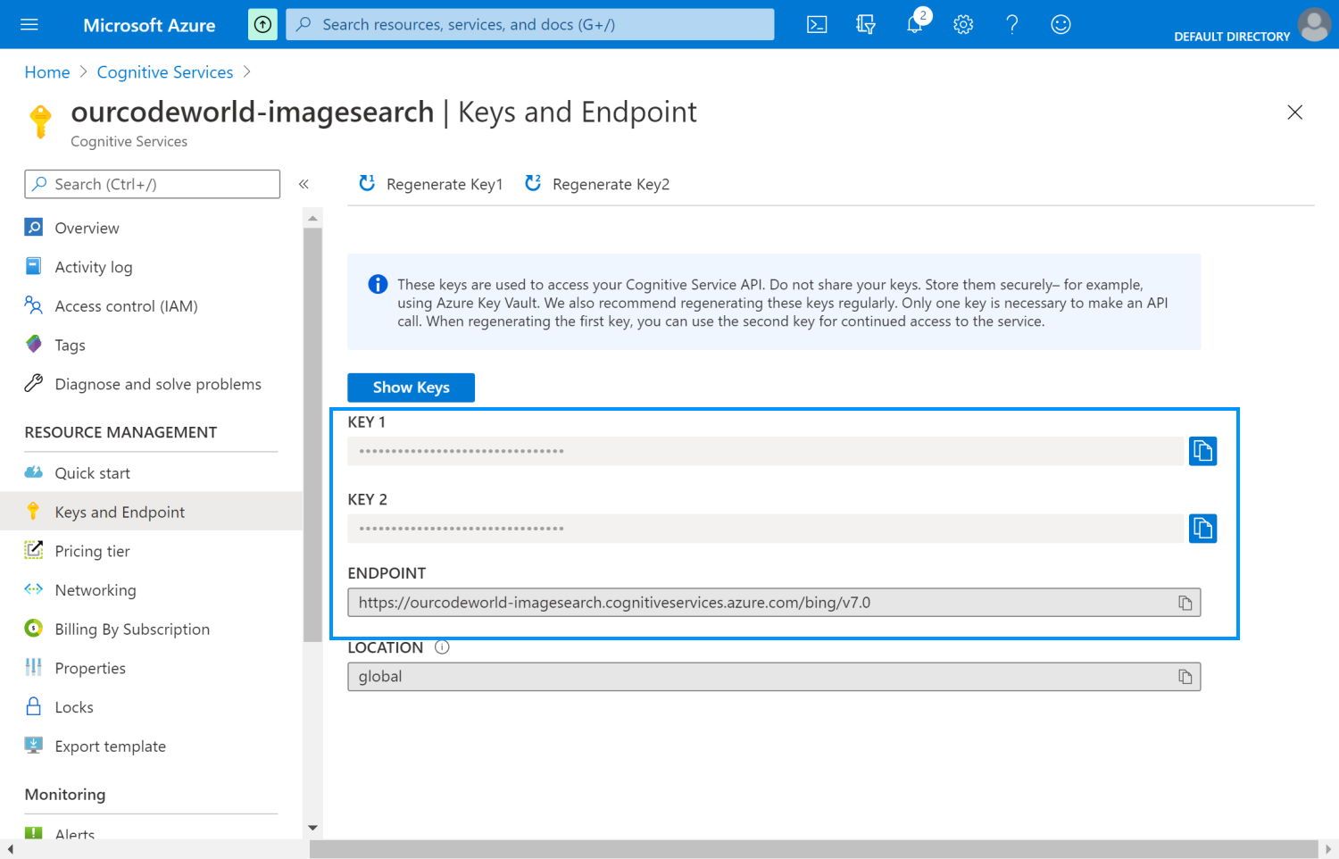 How to search images with a text query using the Bing Image Search API ...