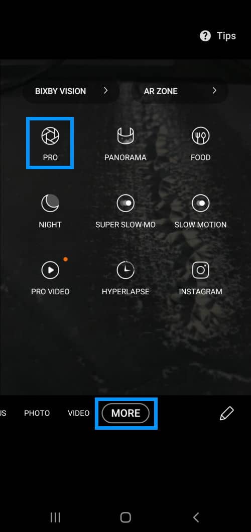 Pro Mode Samsung Camera