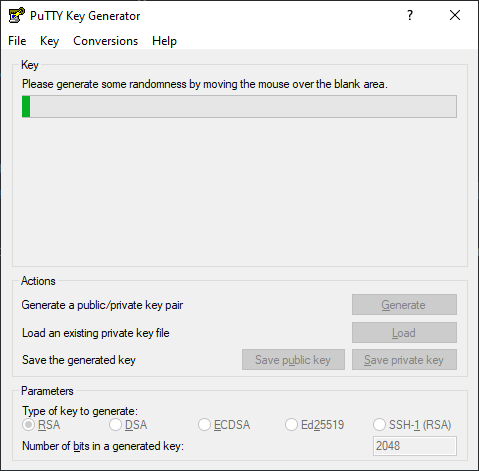PuTTY Key Generator, Generate SSH in Windows