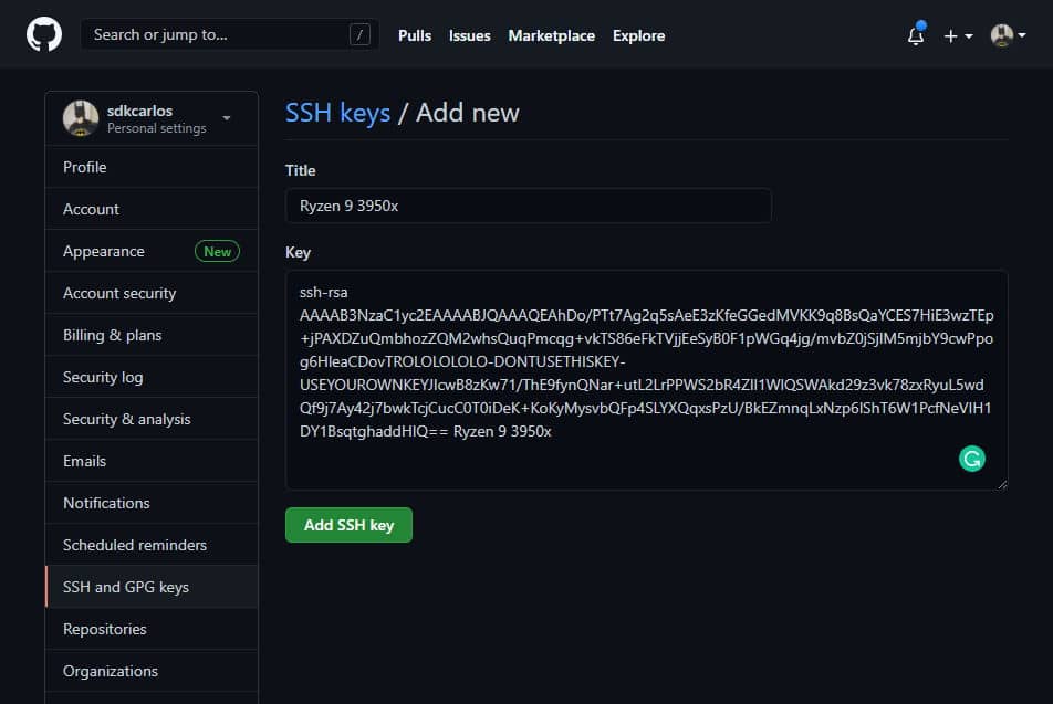 Github SSH Keys