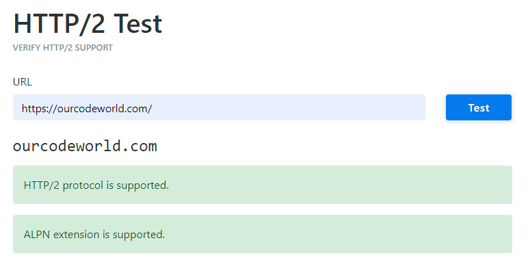 Website Working With HTTP/2
