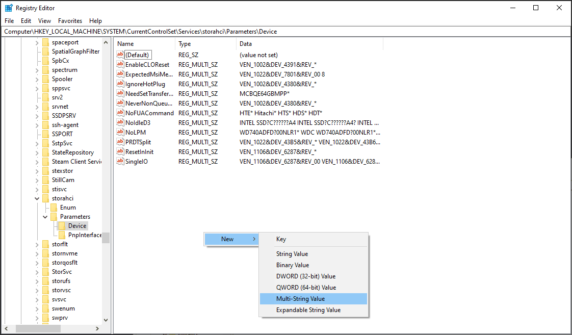 Create Multi-String Value Regedit