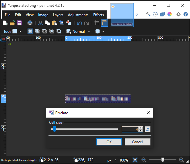 Paint.net Pixelate Image Depix