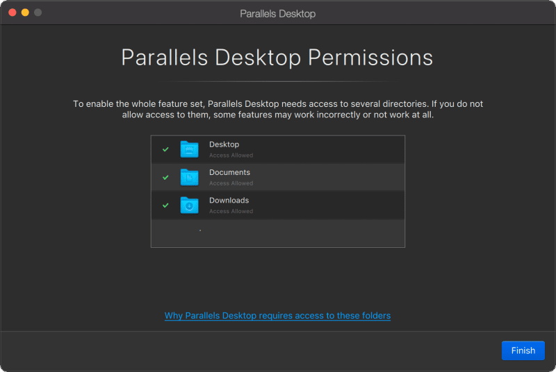 Parallels Grant Desktop Access