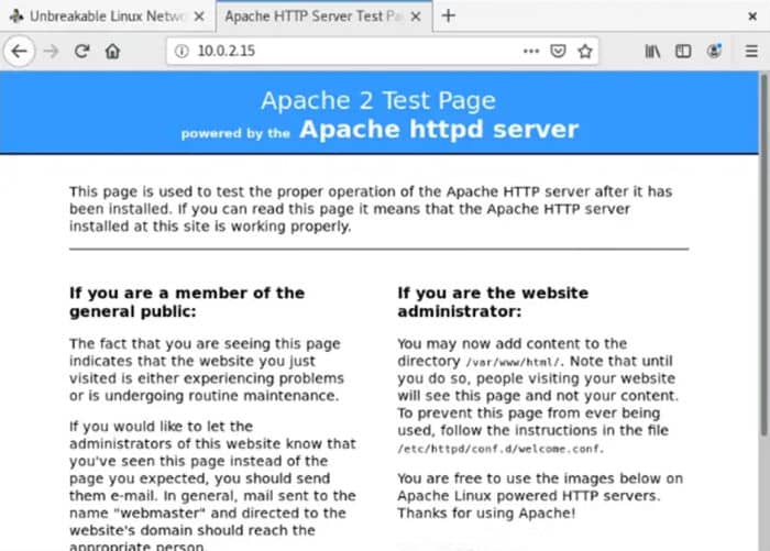 Apache HTTP Server Test Page