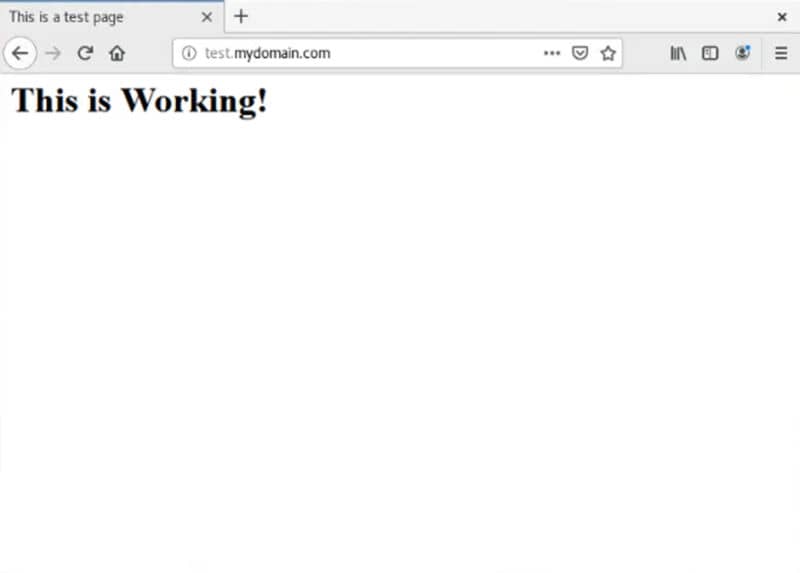 Working Page HTTPD