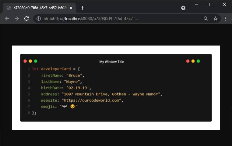 Image JPEG Blob Protocol