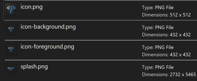 Android Icons Dimensions