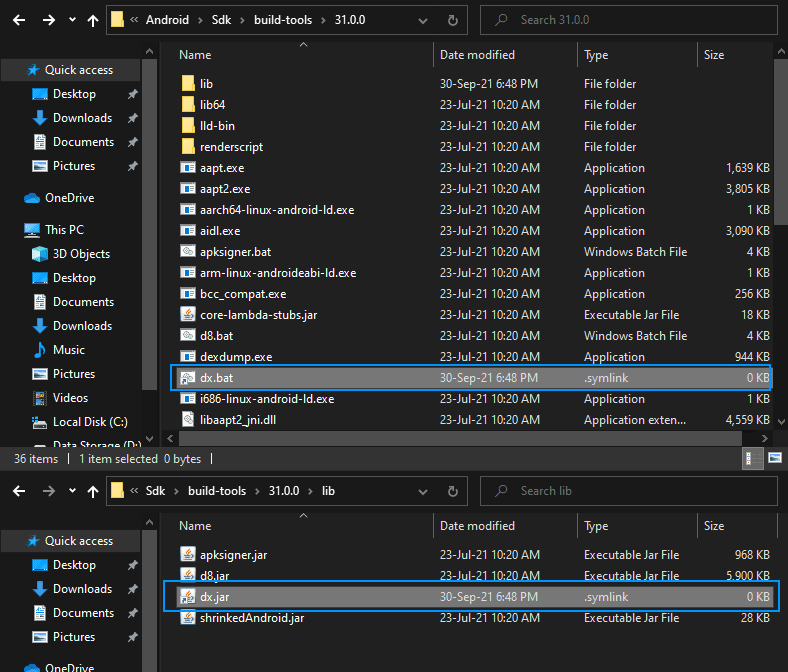 SDK Build Tools Android API 31