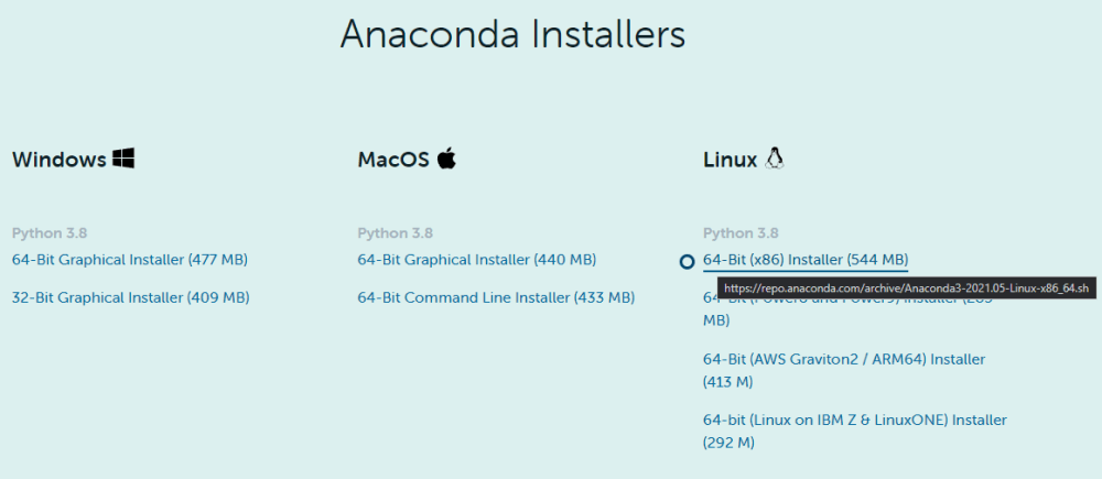 Anaconda Installers