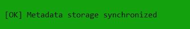 Metadata Storage synchronized