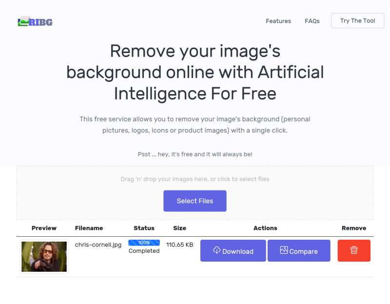 RemoveImageBg.io Demo