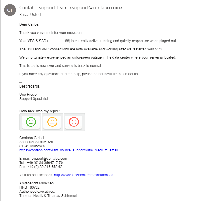 Contabo VPS Unreachable
