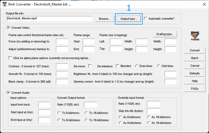 Define Output Format