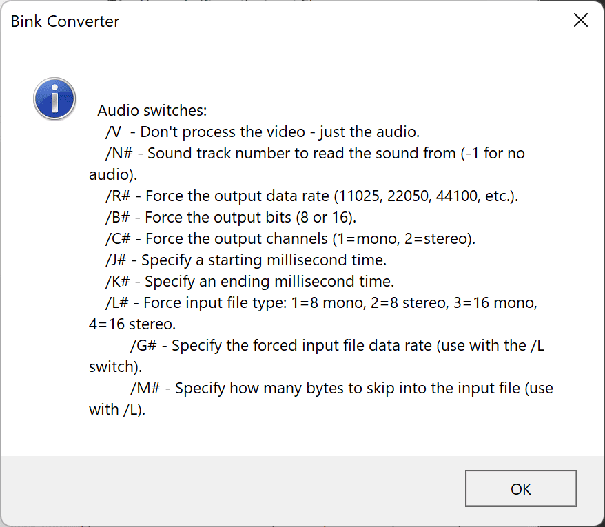 Audio Switches Radtools CLI