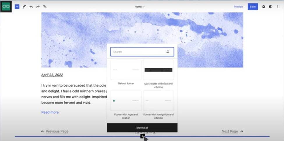 Page Creation Patterns