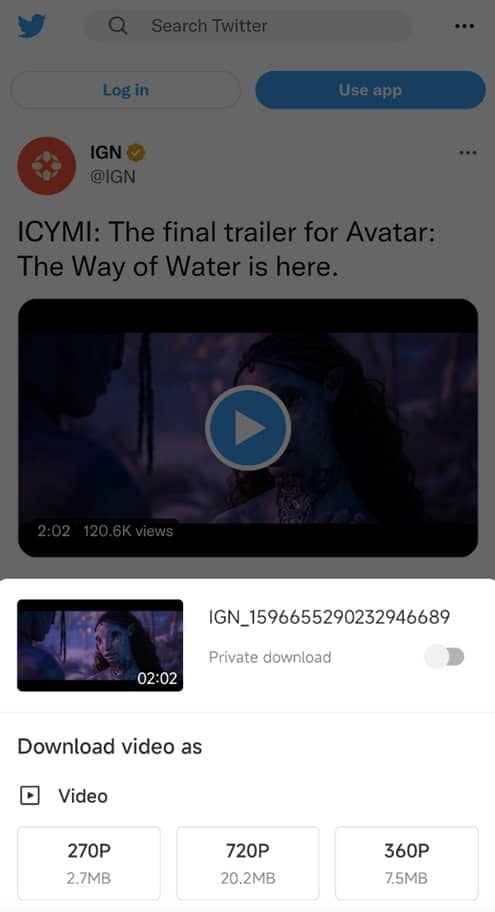 Download Twitter Video with Snaptube App