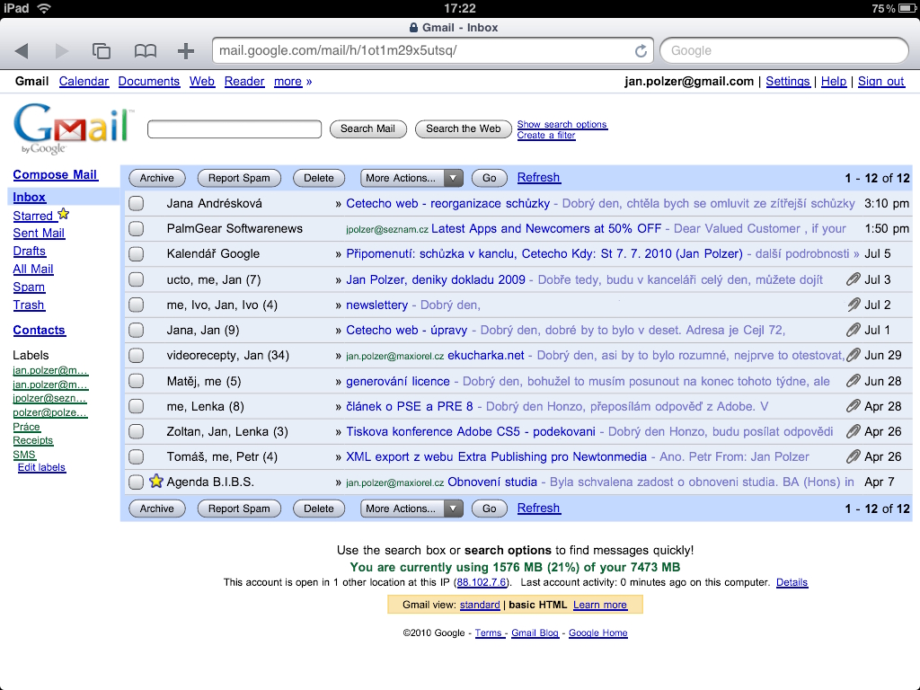 Google UI 2010