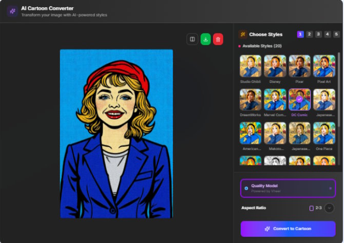 Convert your cartoon