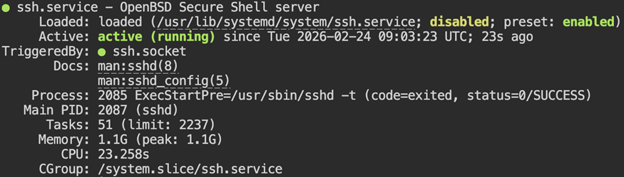 Restart the service