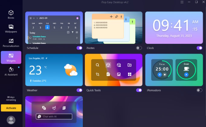 Widget to your desktop