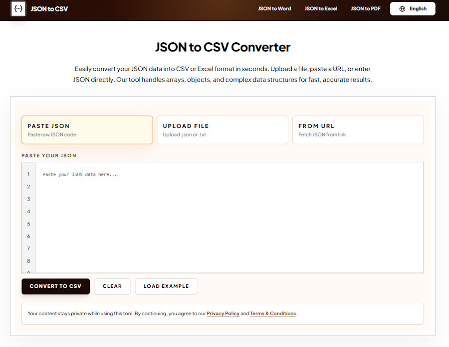 JSON to CSV