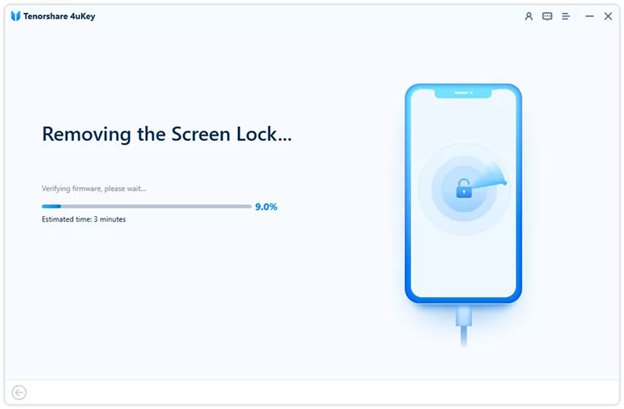 Tenorshare 4uKey removing iPhone screen lock