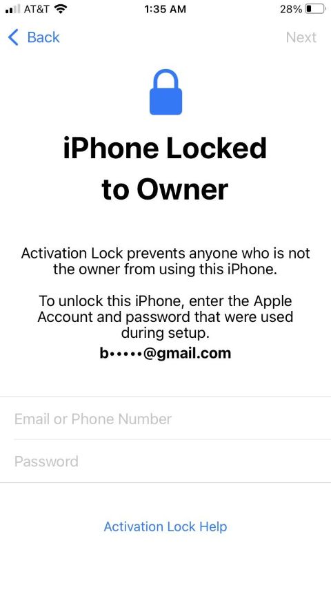 iPhone Locked to Owner
