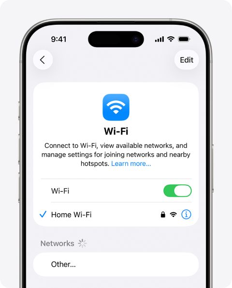 Connect via Wi-Fi