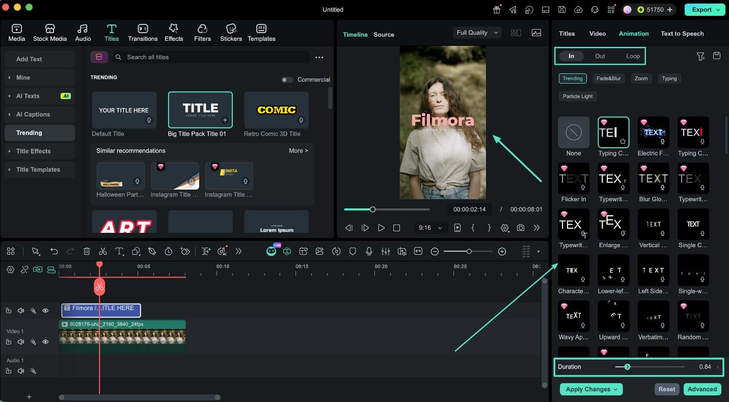 In, Out, Loop Preset