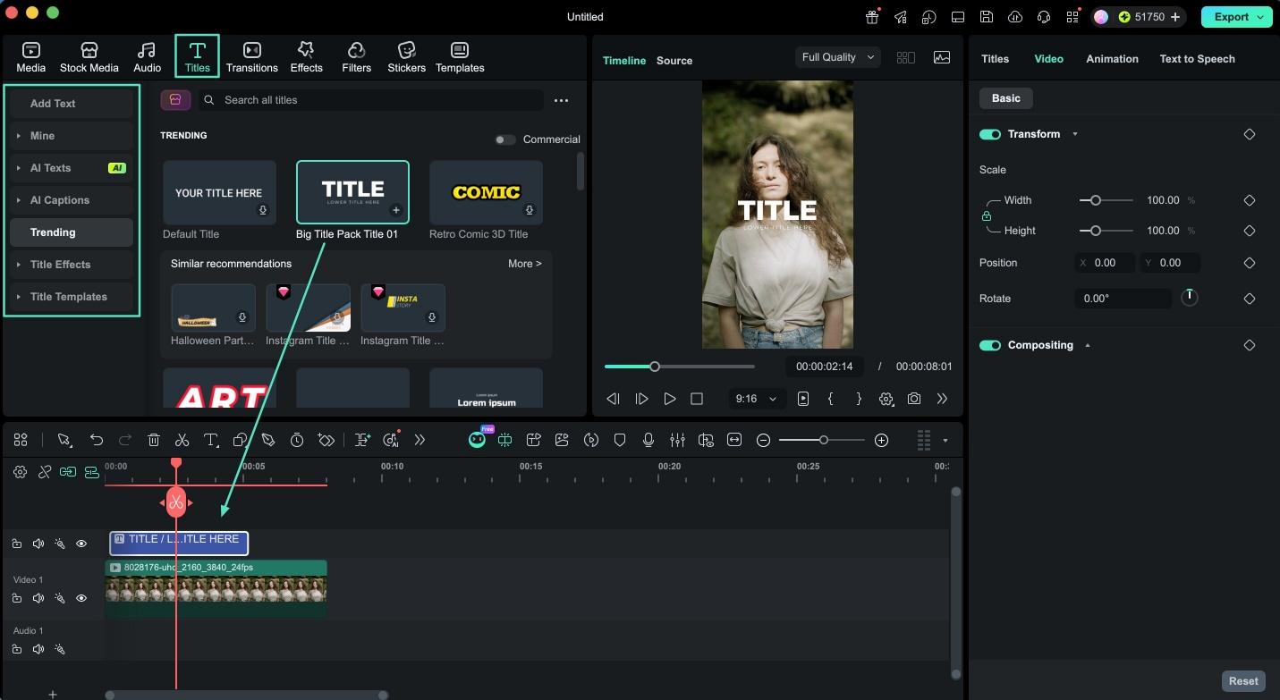 Footage Add Title
