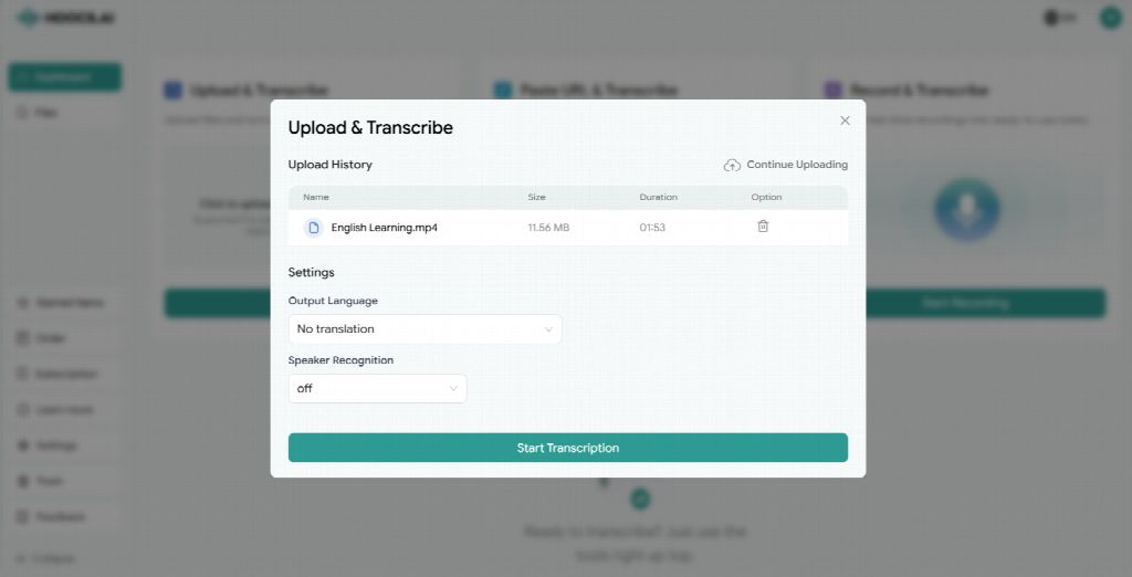 Transcribe