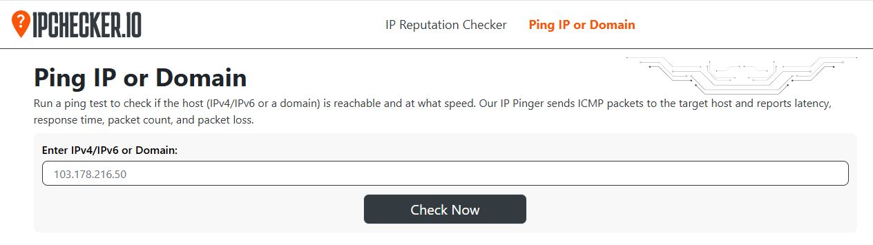 Domain and IP Ping Tool