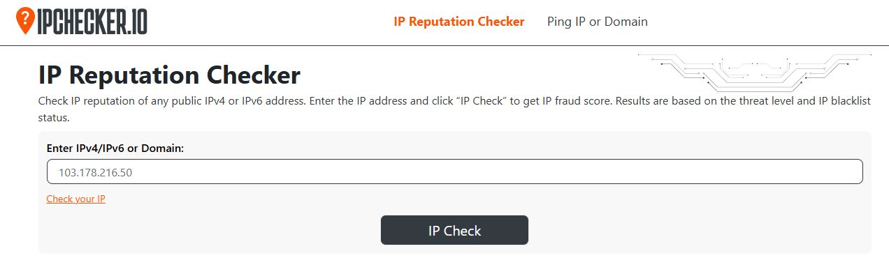 IP Reputation Score Checker
