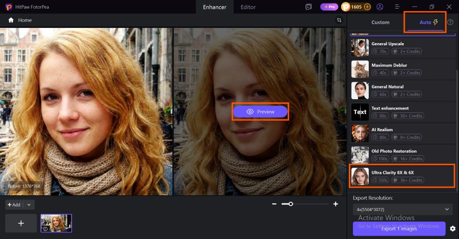 Click On Preview
