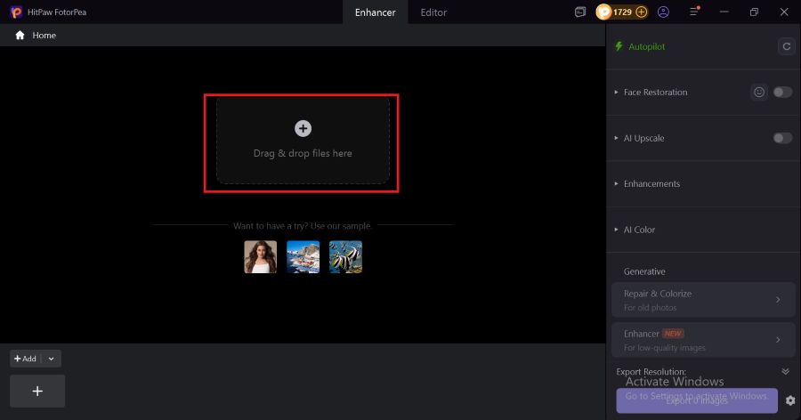Import your photo