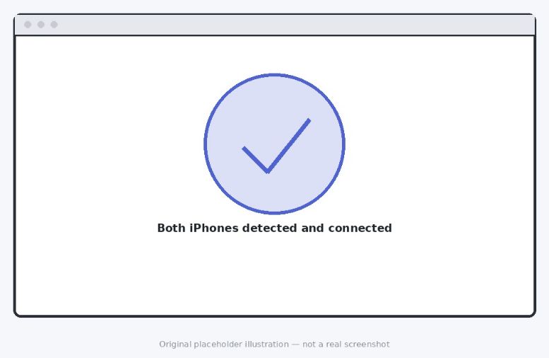 Both Iphones detected and connected