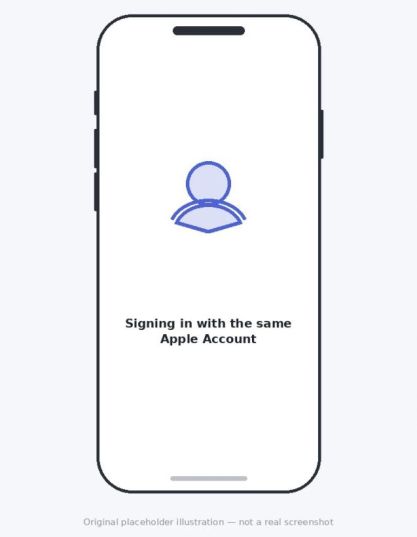 Signing in with the same Apple Account