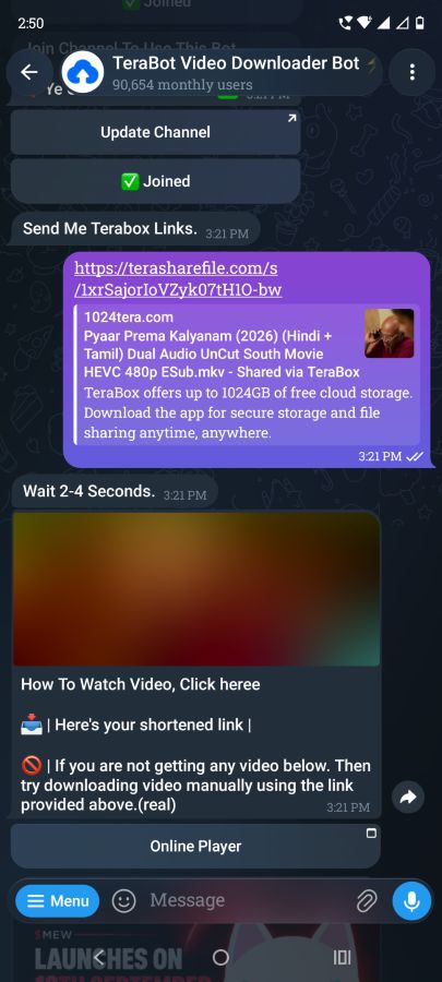 Connect with the bot