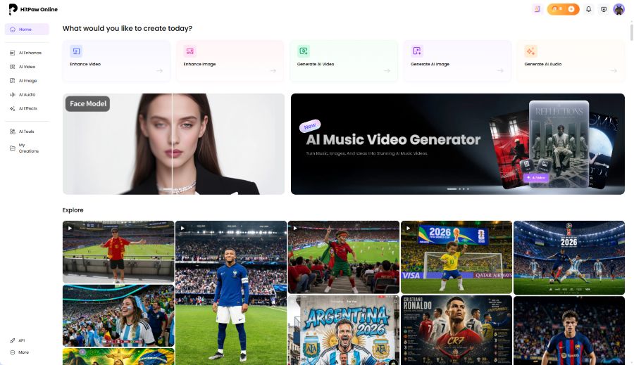 HitPaw Online Video Enhancer for 1080p video upscaling