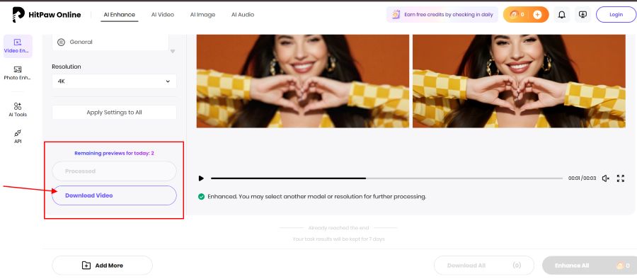 export enhanced 1080p video without watermark