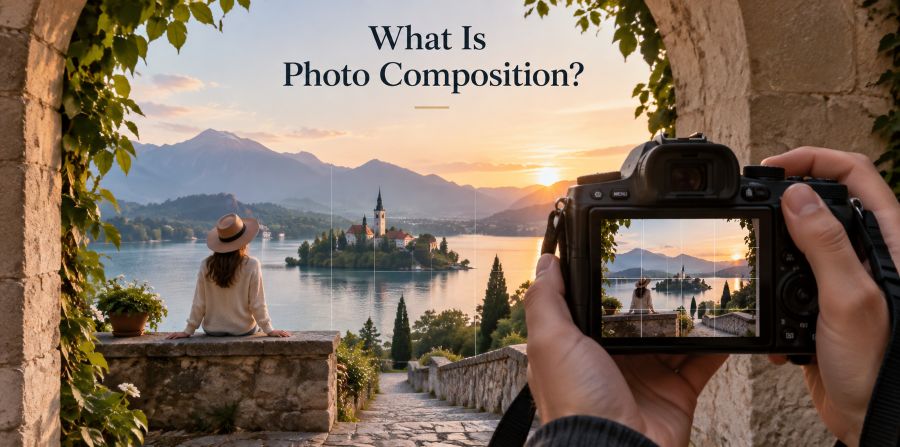 Elements arranged inside an image to create better composition