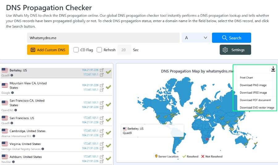Green check lookup