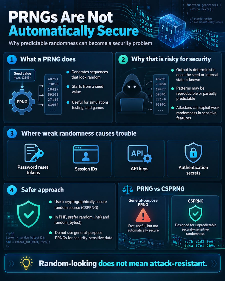 PRNGS Are not automatically secure