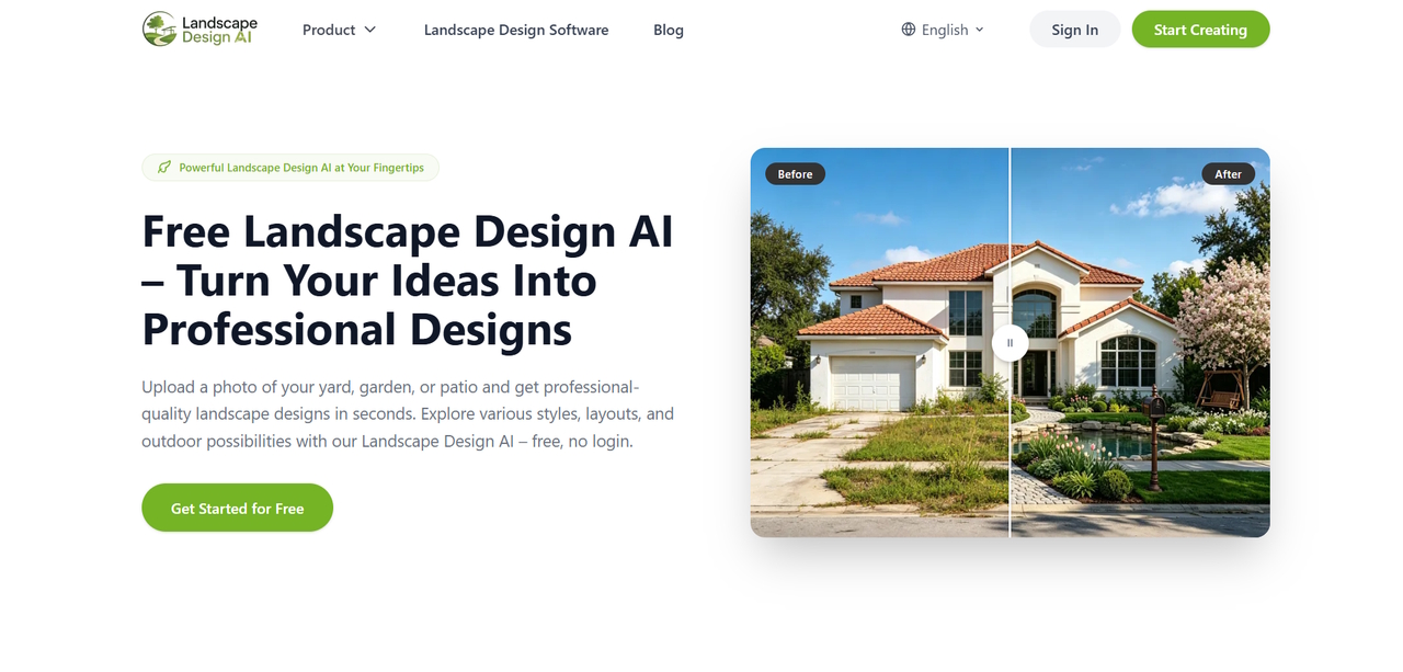 Free Landscape Design AI