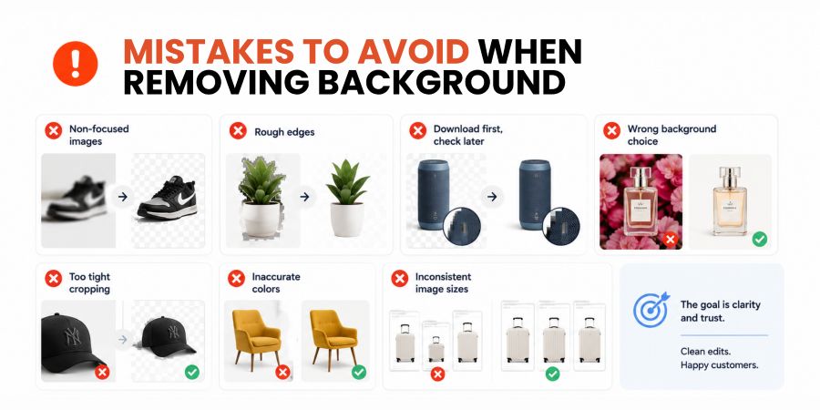 Mistakes to avoid when removing background