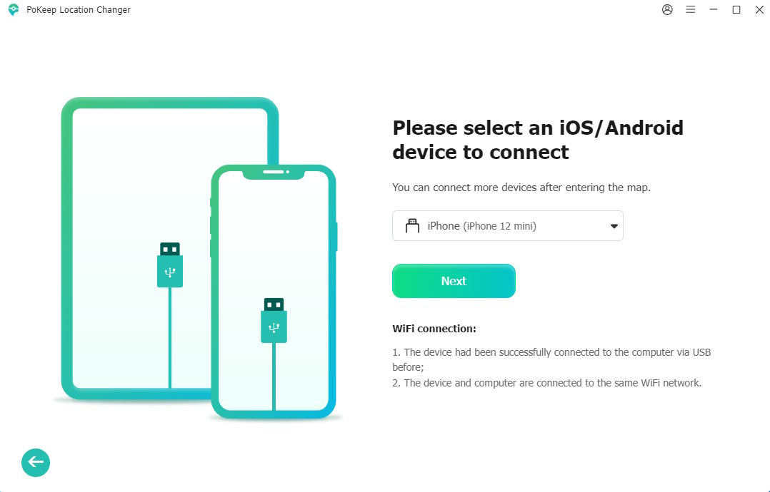 Select iOS/Android device
