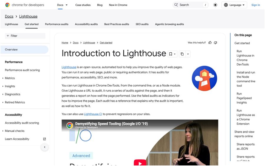 Google's Lighthouse documentation
